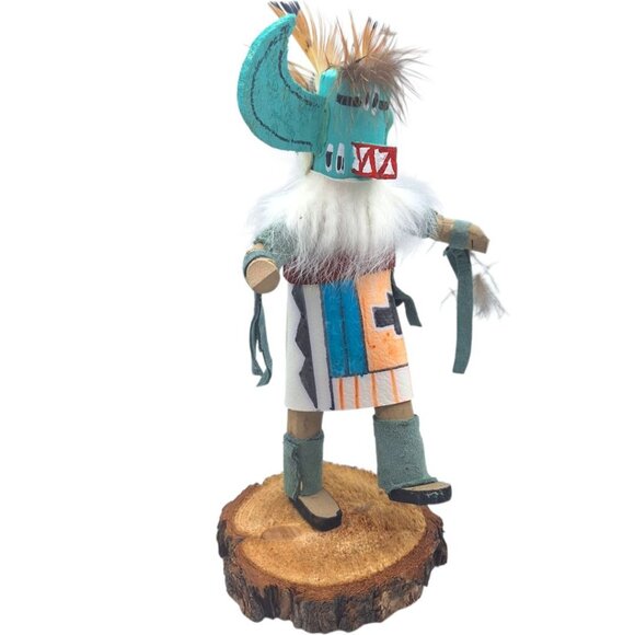 Kachina Handmade Doll Signed 7 Inch Star Whipper AM Native American Indian Art - Picture 12 of 12